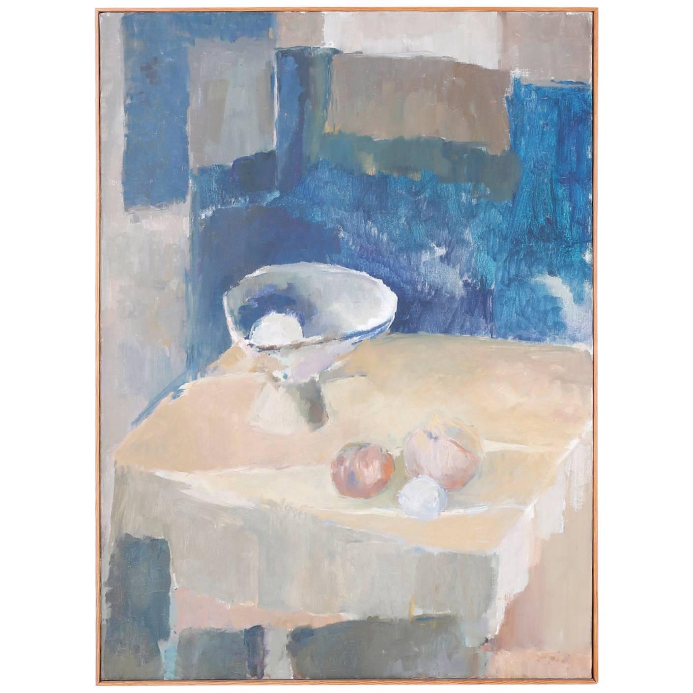 Mid Century Abstract Still Life Painting For Sale at 1stDibs