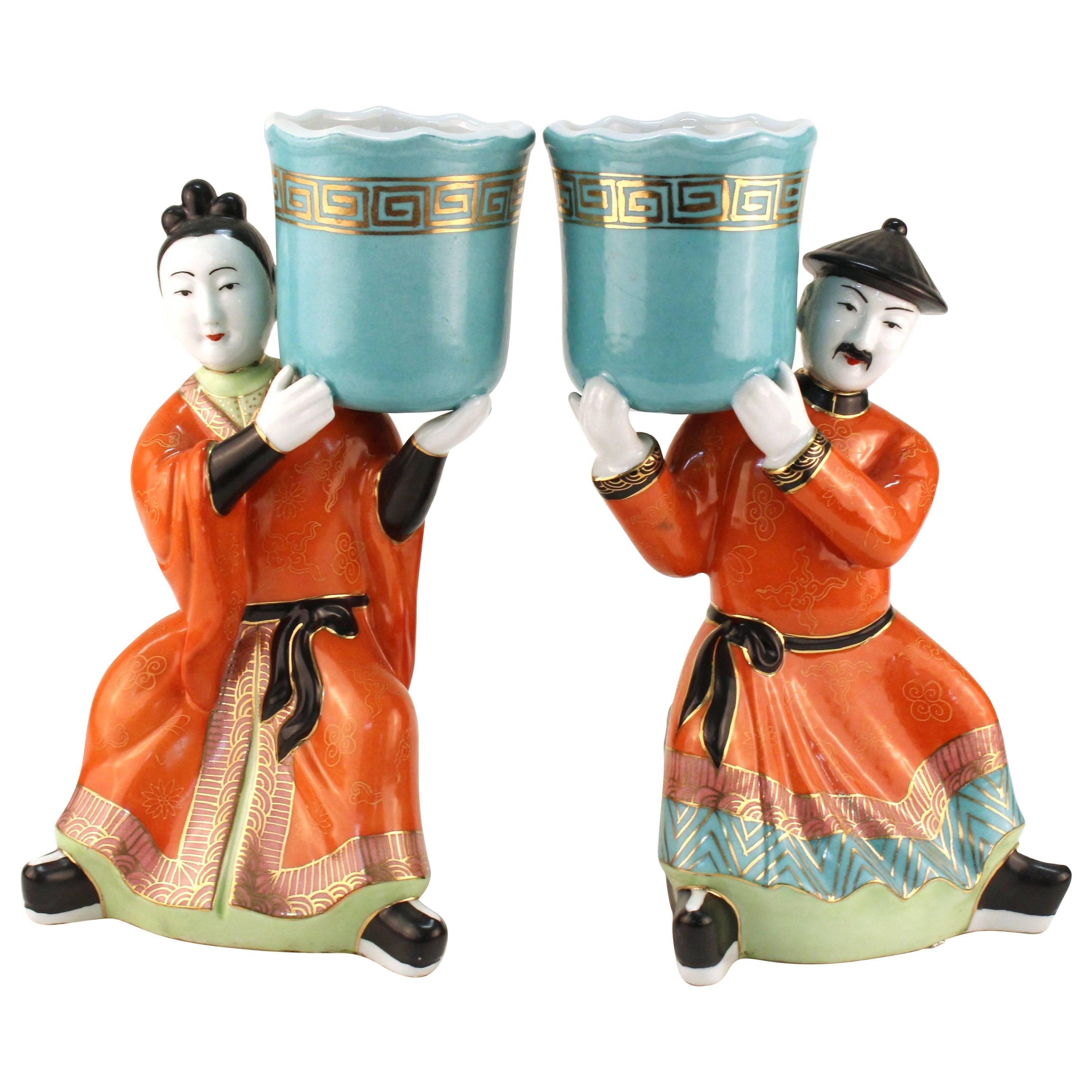 Gumps Ceramic Chinoiserie Figures