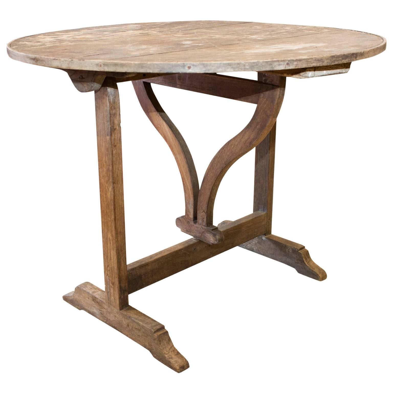 Antique French Folding Wine Table, circa 1910