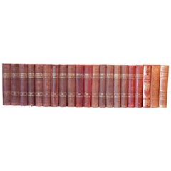 Metre of Early 20th Century Leather Bound Books, Series 19/20