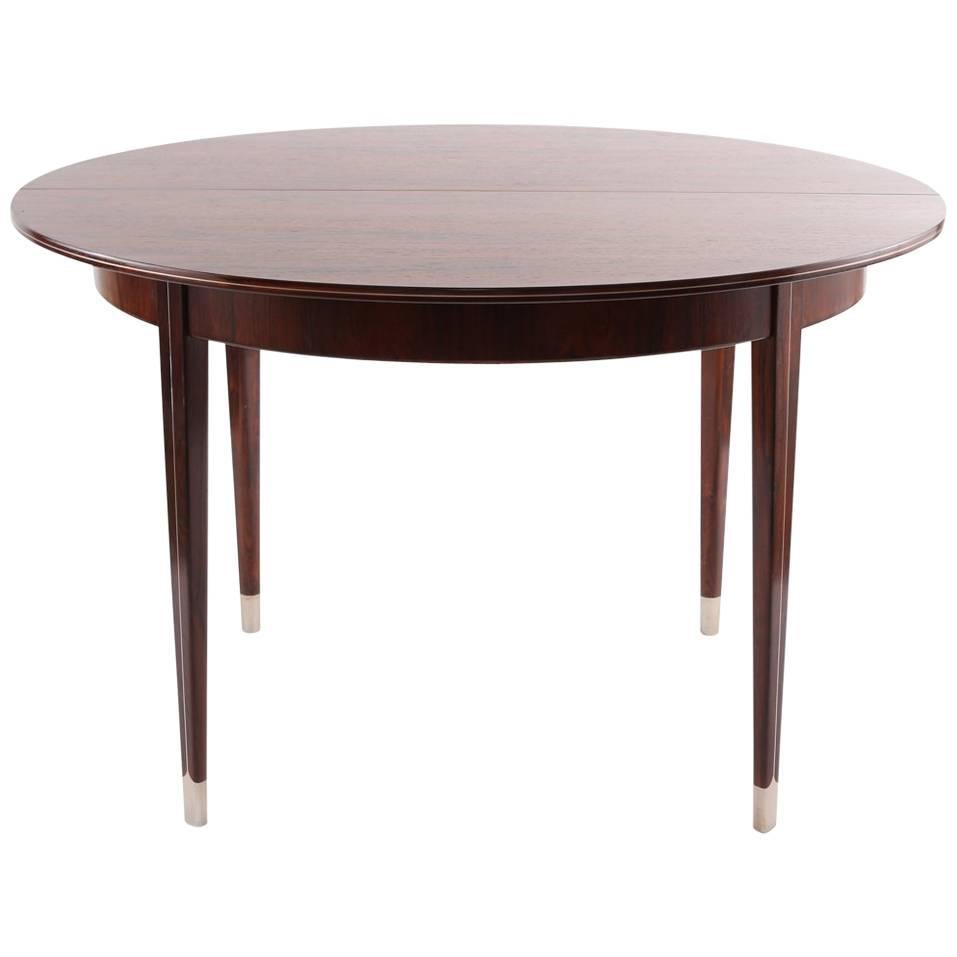 Georg Kofoed Rosewood and Pewter Dining Table