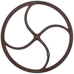 Antique Industrial Cast Iron Wheel