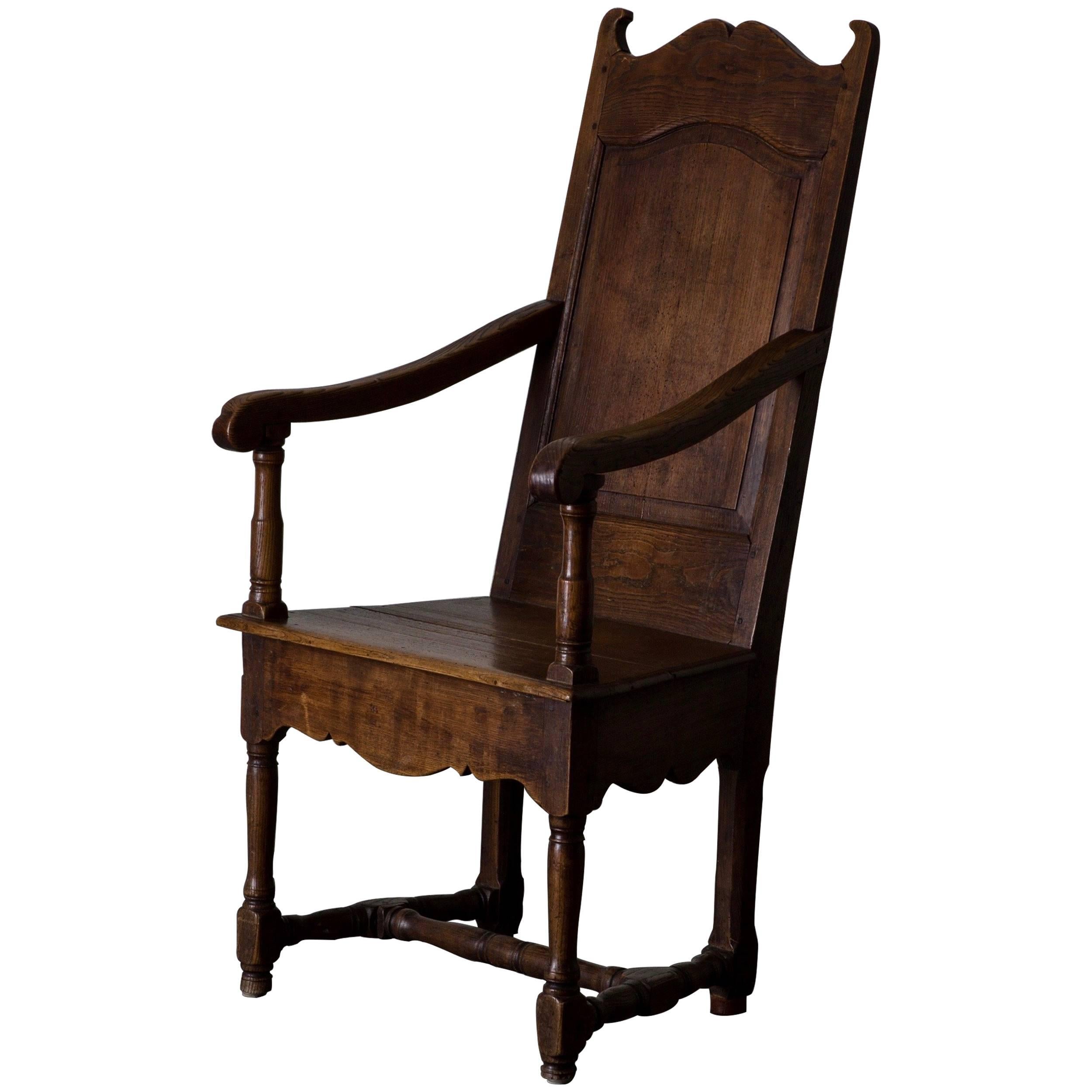 Armchair Baroque 18th Century Oak Southern Europe