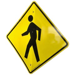 Vintage Los Angeles Pedestrian Crossing Sign