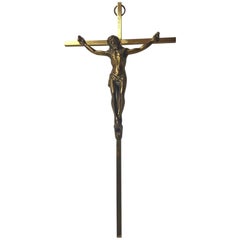 Vintage Midcentury Brass Crucifix