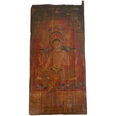 Fine Oil on Canvas Painting of Tara, the Female Bodhisattva, Tibet