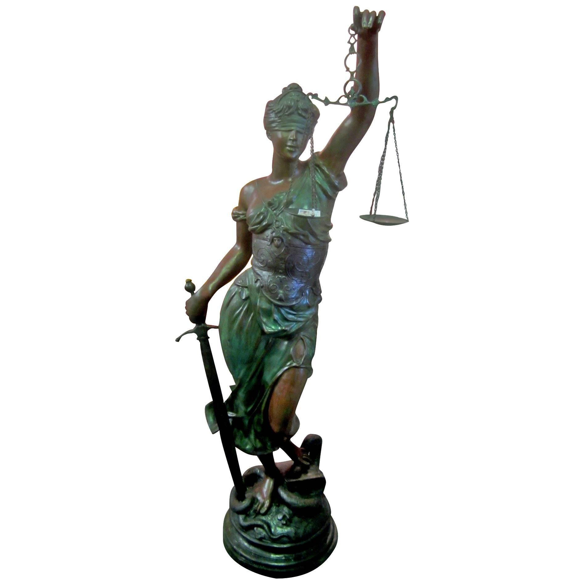Blind Justice, Bronze Statue