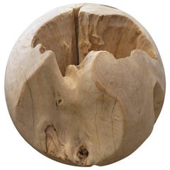Andrianna Shamaris Bleached Teak Wood Organic Sphere