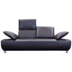 Koinor Volare Designer Sofa Leather Brown Two-Seat Function Couch Modern