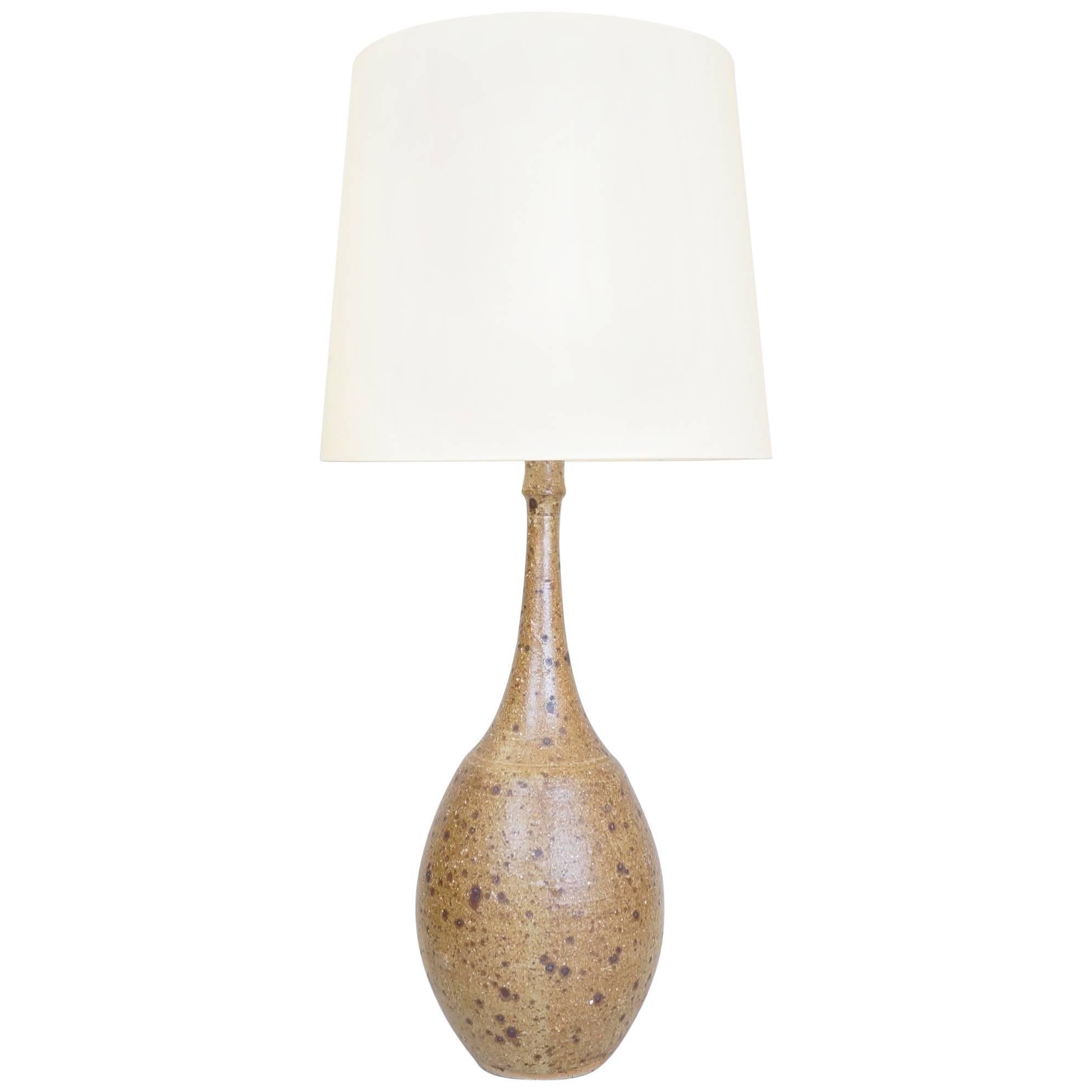 Large Beautiful Pierced Ceramic Table Lamp For Sale at 1stdibs