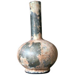 Beautiful Small Islamic Green Glass Bottle, 8th-10th Century AD