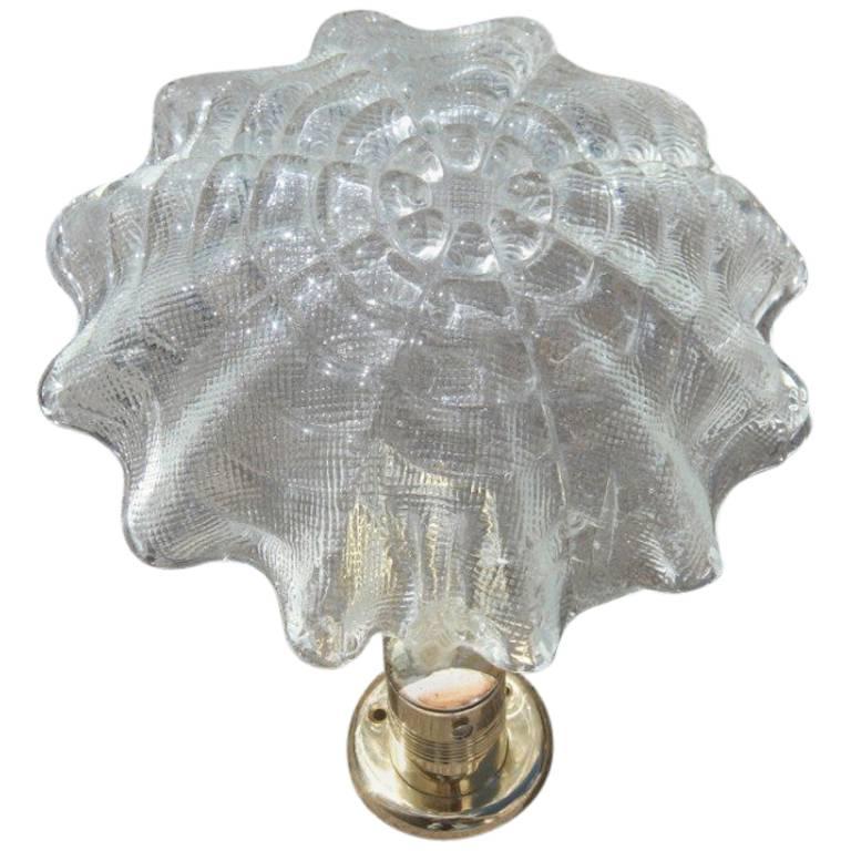 Barovier Wall Sconce Leaf Murano Art Glass, 1940s For Sale