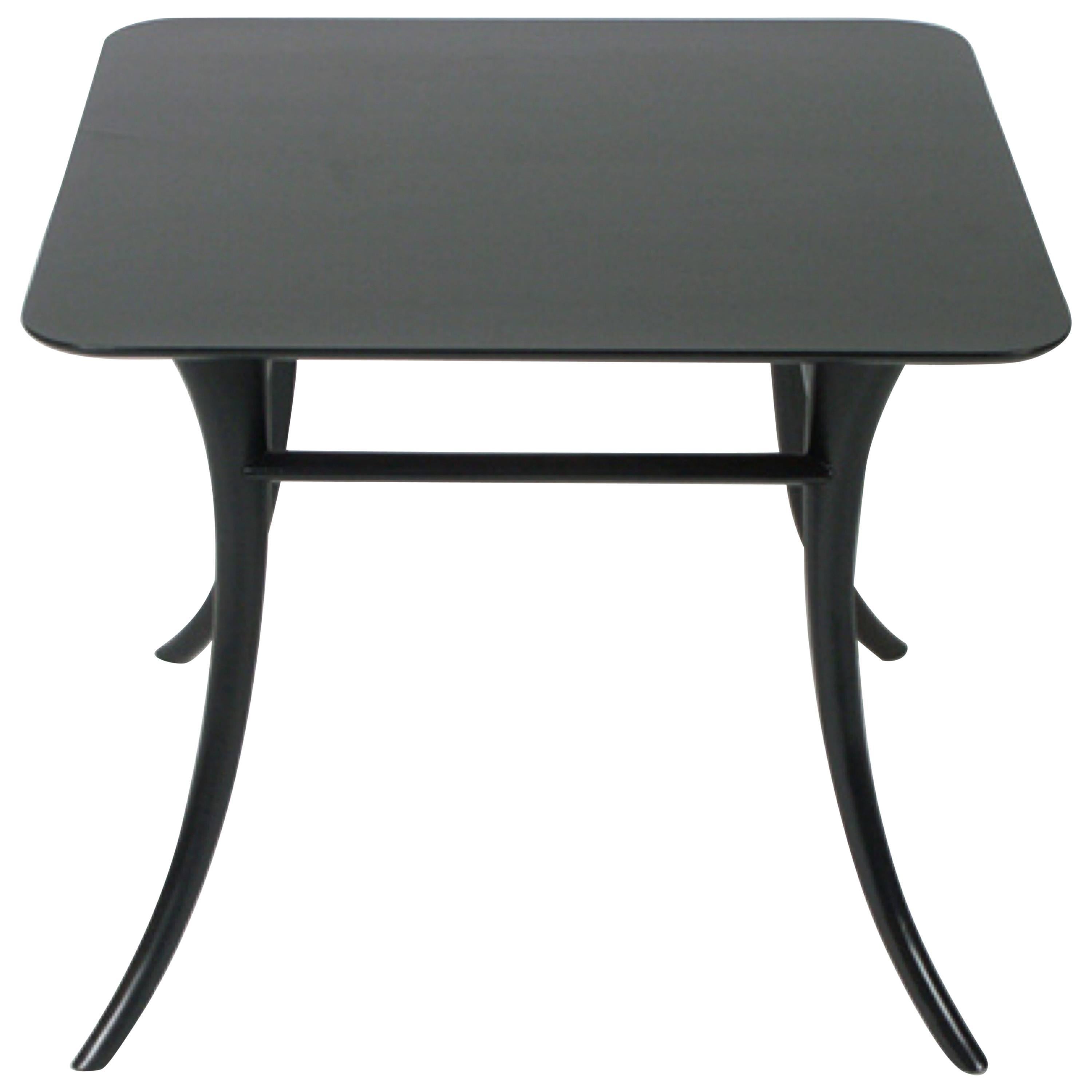 T. H. Robsjohn-Gibbings End Table with Splayed Legs - Ebony Finish 