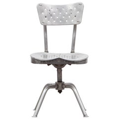 1930s Silver Aluminium Swivel Chair by Gio Ponti