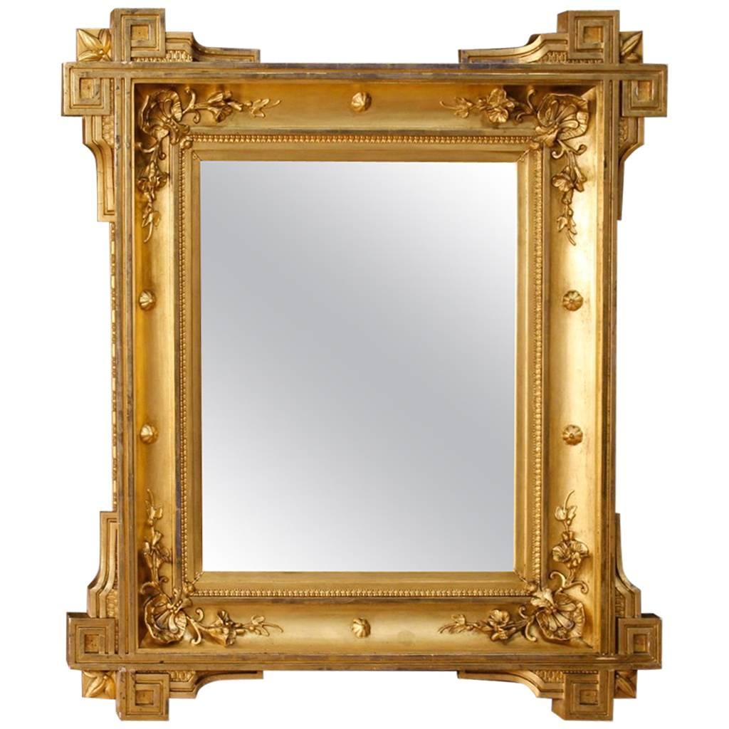 19th Century French Golden Mirror