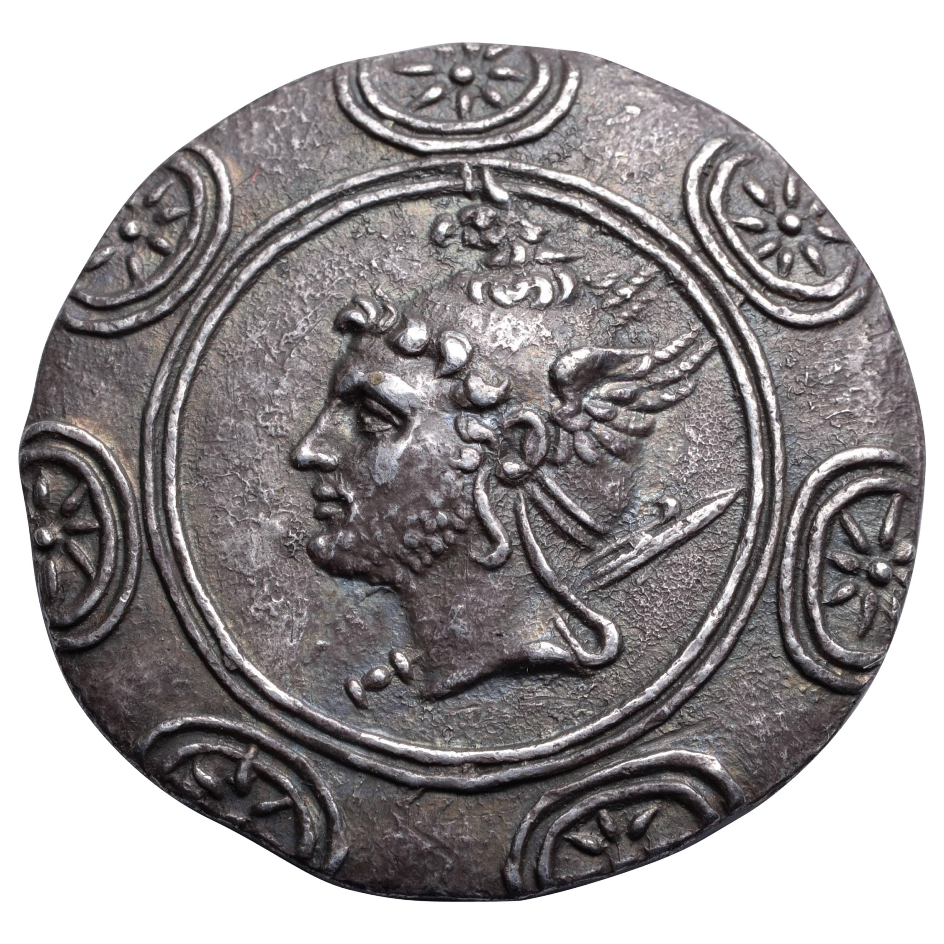 Ancient Greek Silver Tetradrachm Coin of King Philip V, 188 BC
