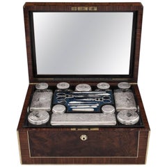 Asprey Antique Sterling Silver Vanity Dressing Box, 19th Century