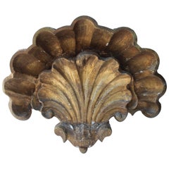 Antique Carved Giltwood Shell
