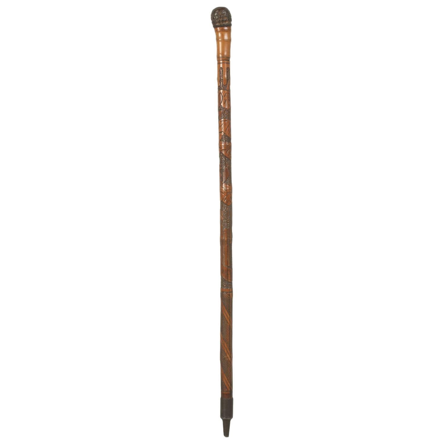 Antique Walking Stick or Cane That Has a Hidden Large Sword Inside