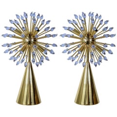 Pair of Murano Glass Table "Sputnik" Lamps by Guanluca Fontana