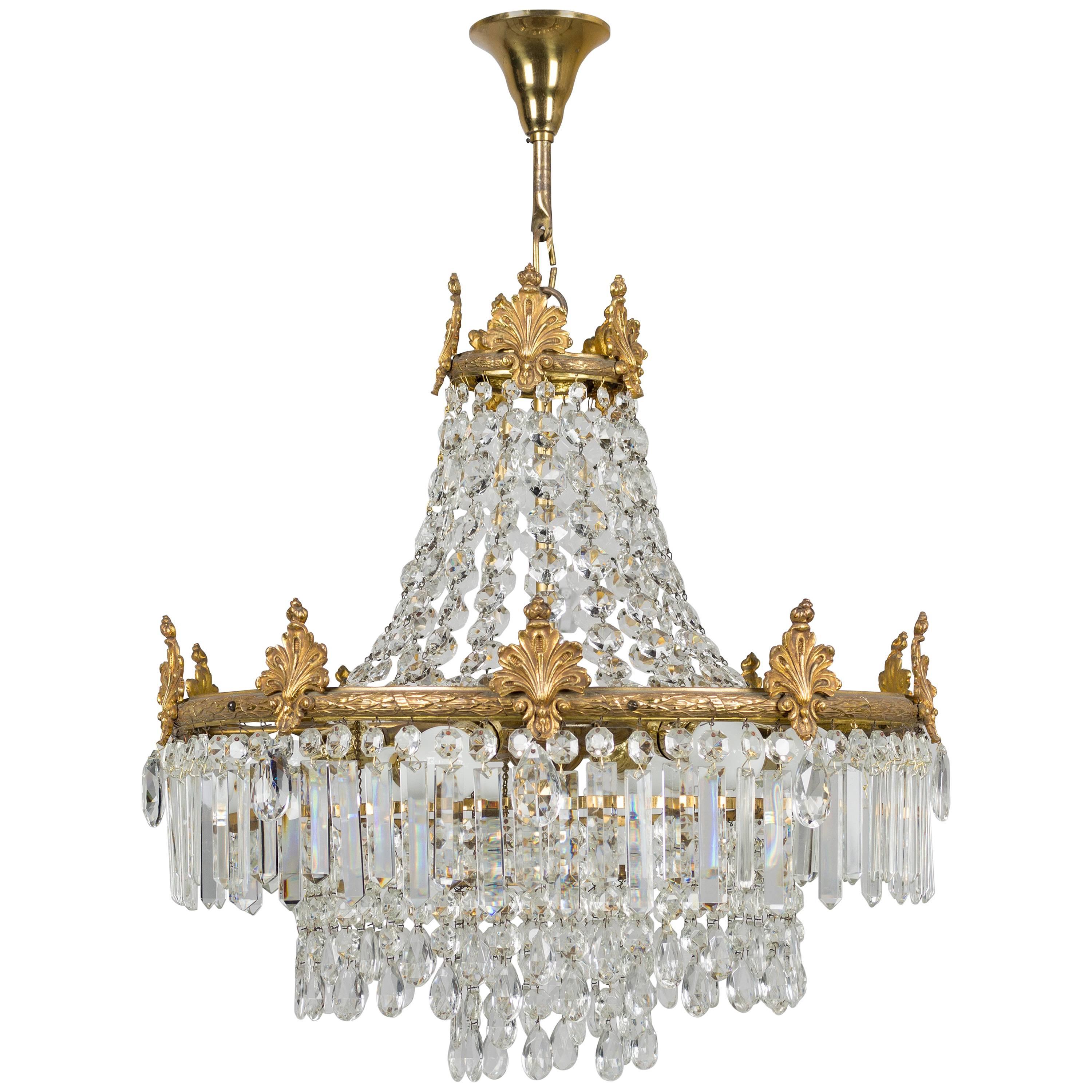 French Empire Style Crystal Chandelier