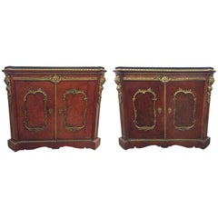Pair of French Gilt Bronze-Mounted Cabinets, 19th Century