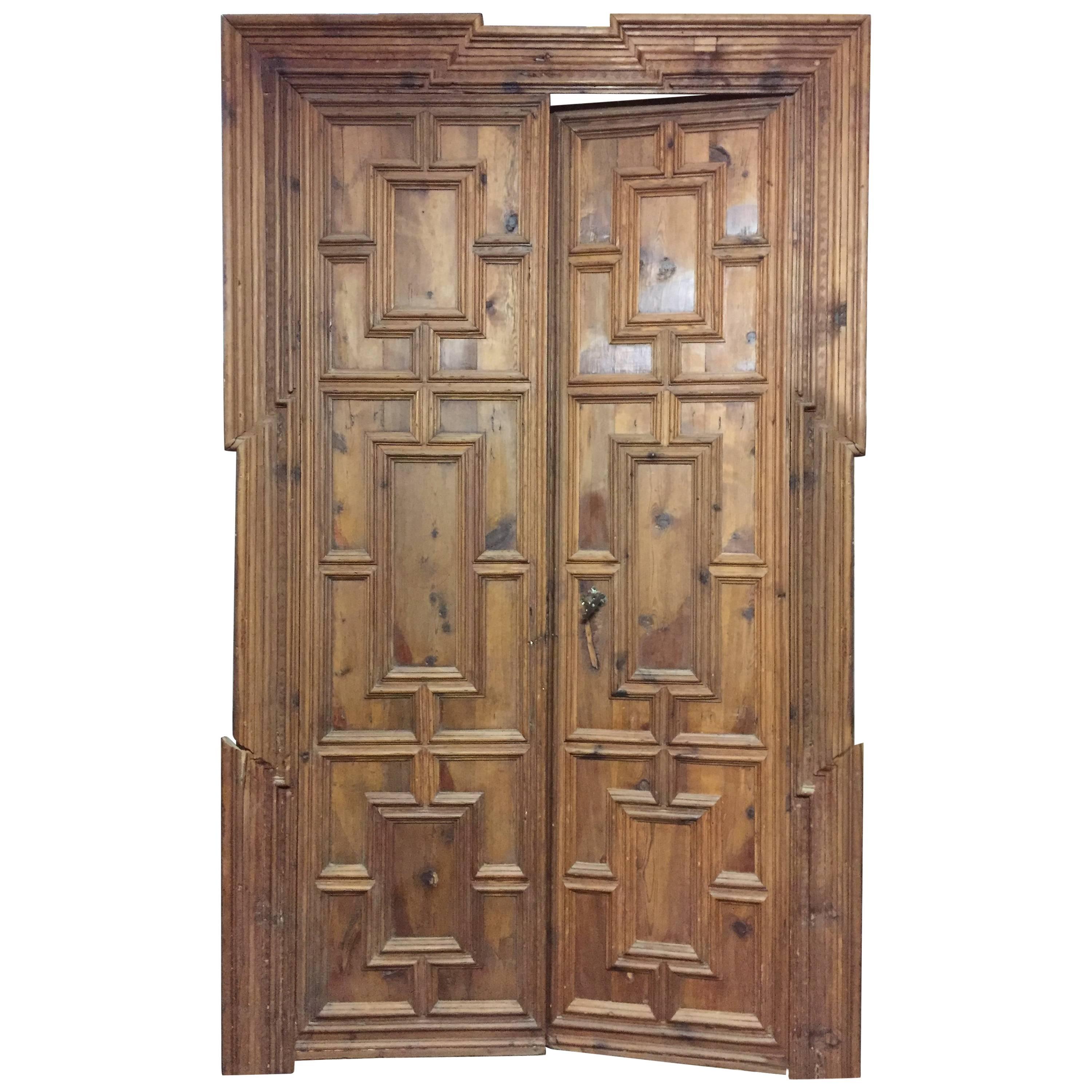 17th Century Spanish Monumental Doors For Sale