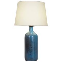 Late 20th Century Blue Ceramic Table Lamp