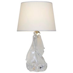 Late 20th Century Schneider Crystal Table Lamp