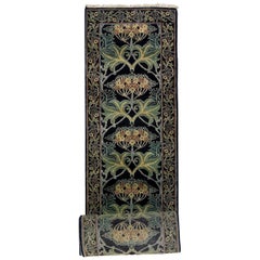 Vintage Black William Morris Inspired Runner