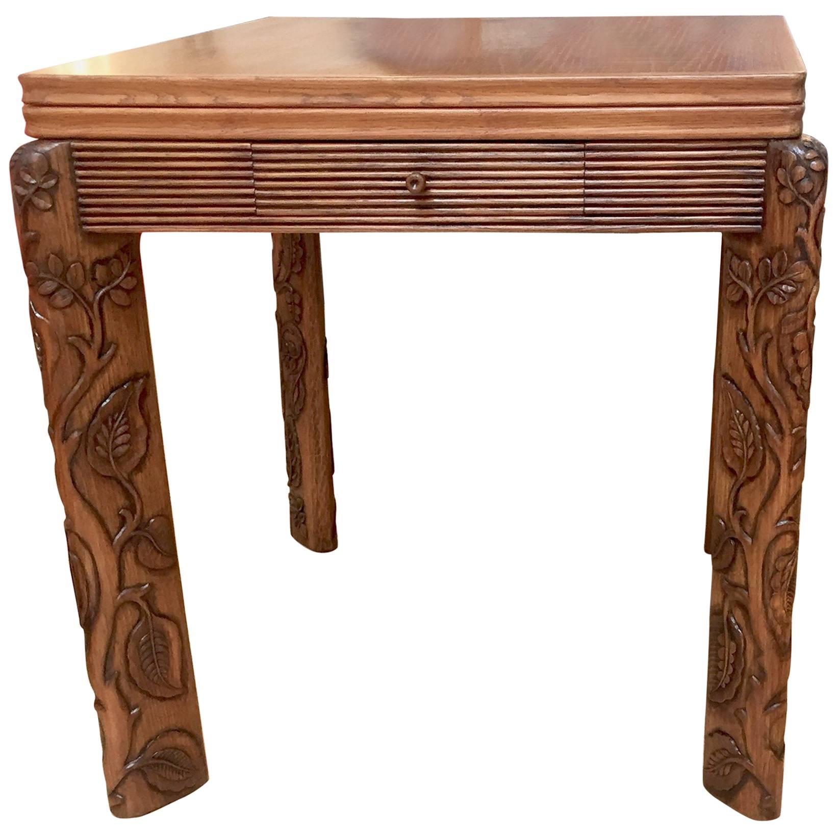 Osvaldo Borsani "Attributed" Solid Oak Folding Table 