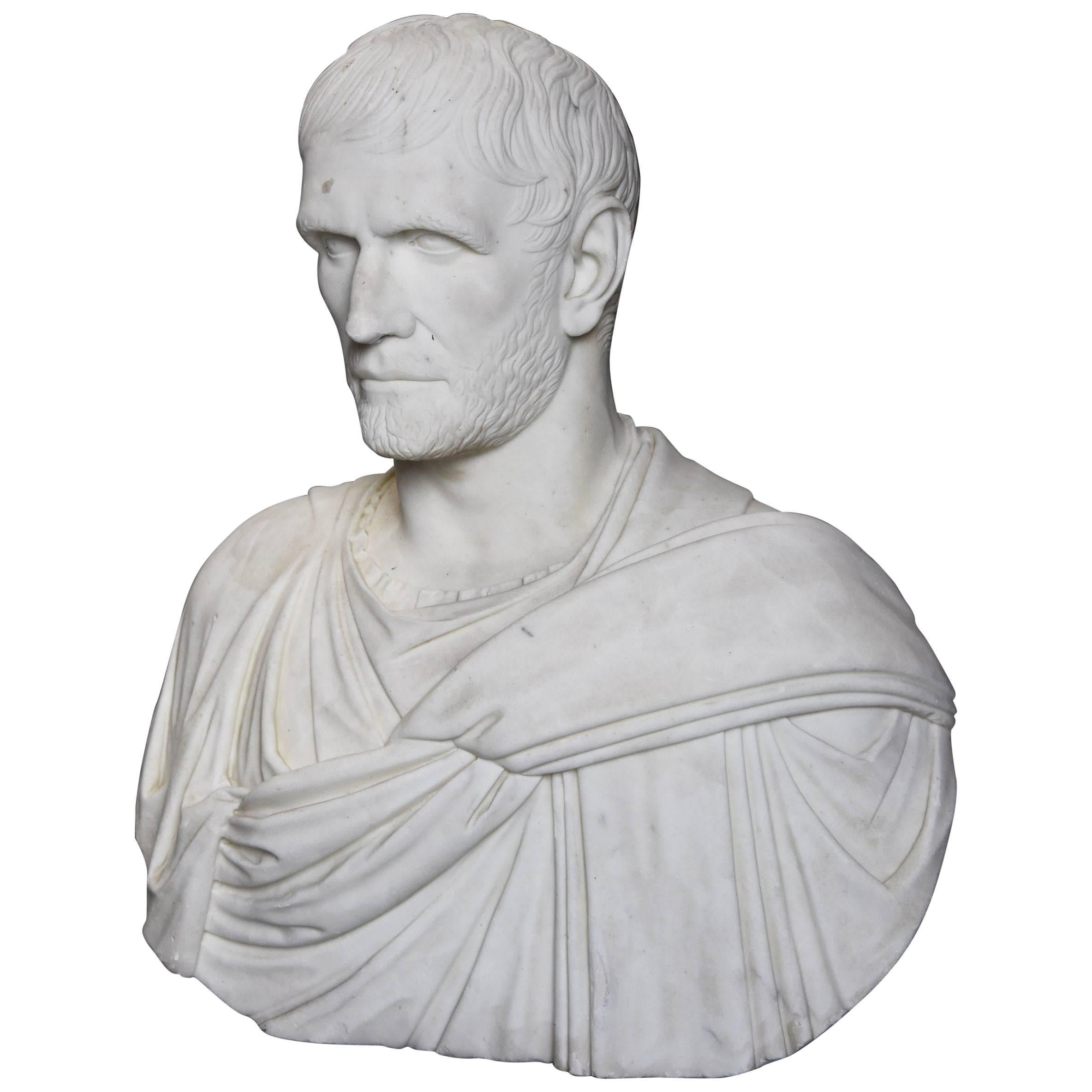 Superb and Rare Larger Than Life Marble Bust ‘the Capitoline Brutus' For Sale
