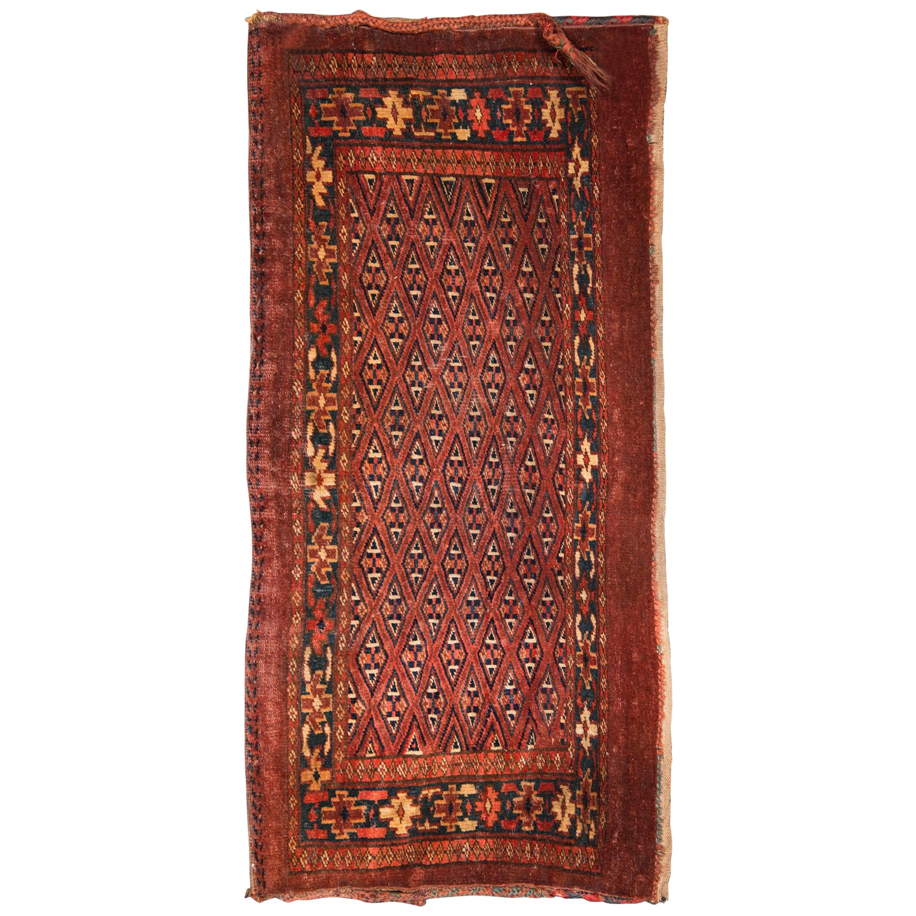 19th Century Antique Turkmen Ersari Rug Small