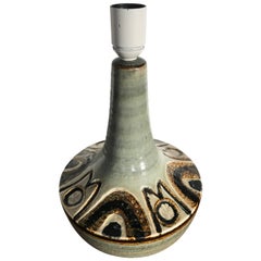 Glazed Stoneware Lamp from Søholm, 1960s Denmark, Scandinavian Modern