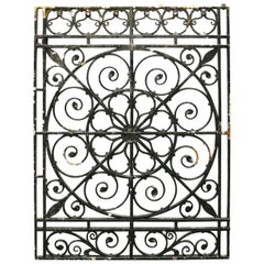 Antique 19th Century Wrought Iron Window Grill