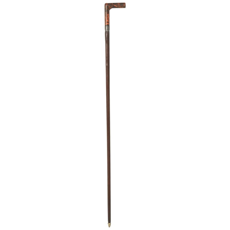 Antique French Bamboo Walking Stick with a Hidden Sword Inside by