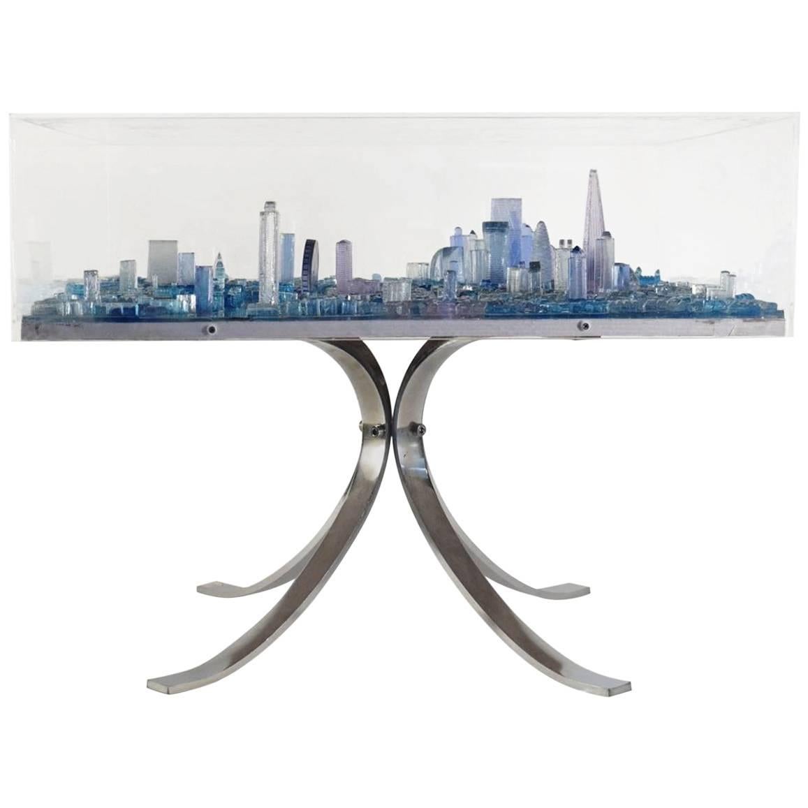 Fabulous London Coffee or Side Table by Grigoris Lagos, Molded Resin, 2015 For Sale