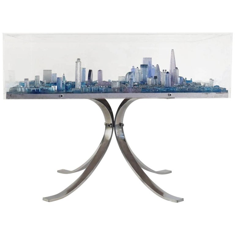 Fabulous London Coffee or Side Table by Grigoris Lagos, Molded Resin