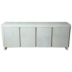 Spectacular Genuine Shagreen Sideboard in Pale Water Grey