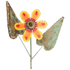 Vintage Curtis Jere Floral Wall Sculpture, 1960s 2