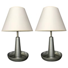 Pair of Mid-Century Aluminum Lamps