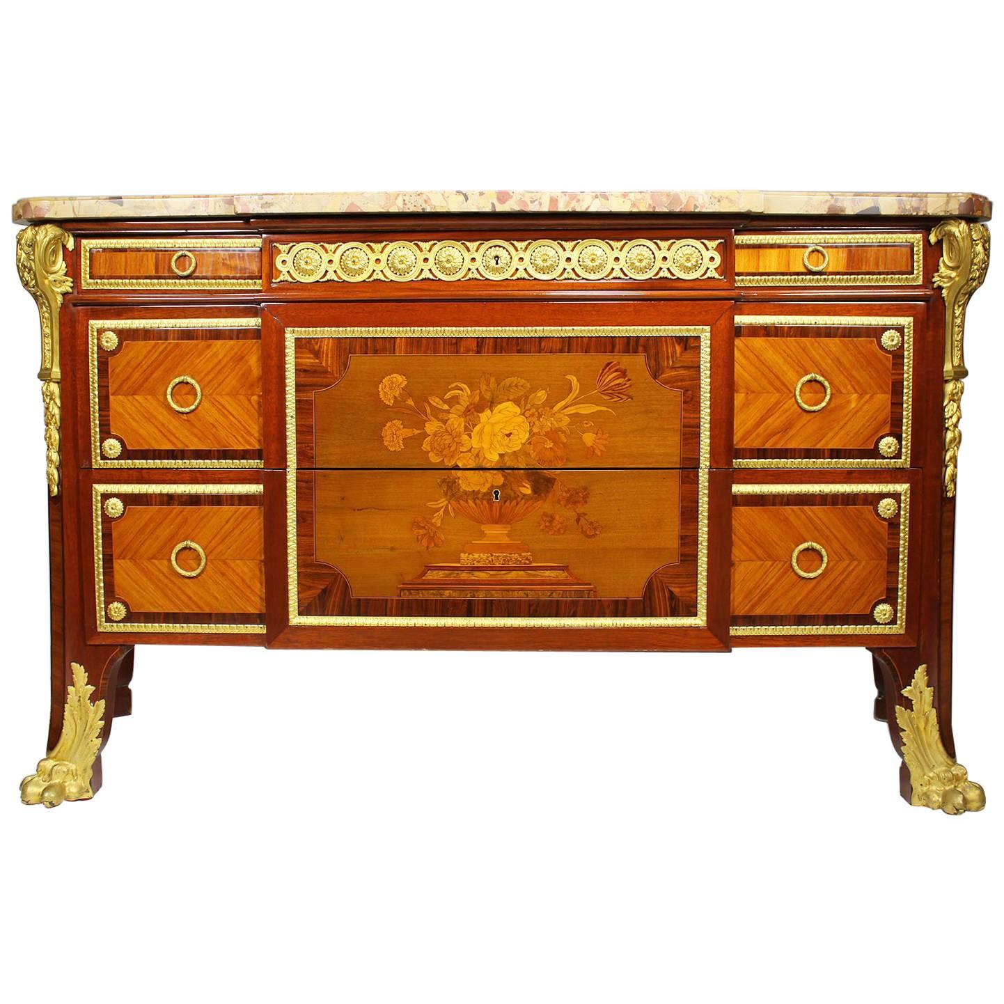 Fine 19th Century Louis XVI Style Neoclassical Commode after Jean-Henri Riesener