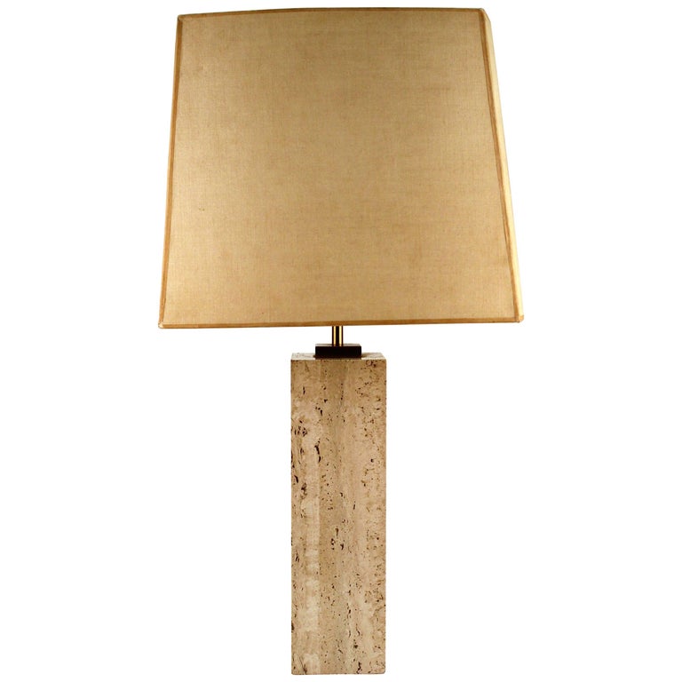 Travertine Table Lamp by RobsjohnGibbings For Sale at 1stDibs