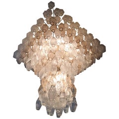 Spectacular Polyhedra Chandelier by Carlo Scarpa for Venini, 1960s