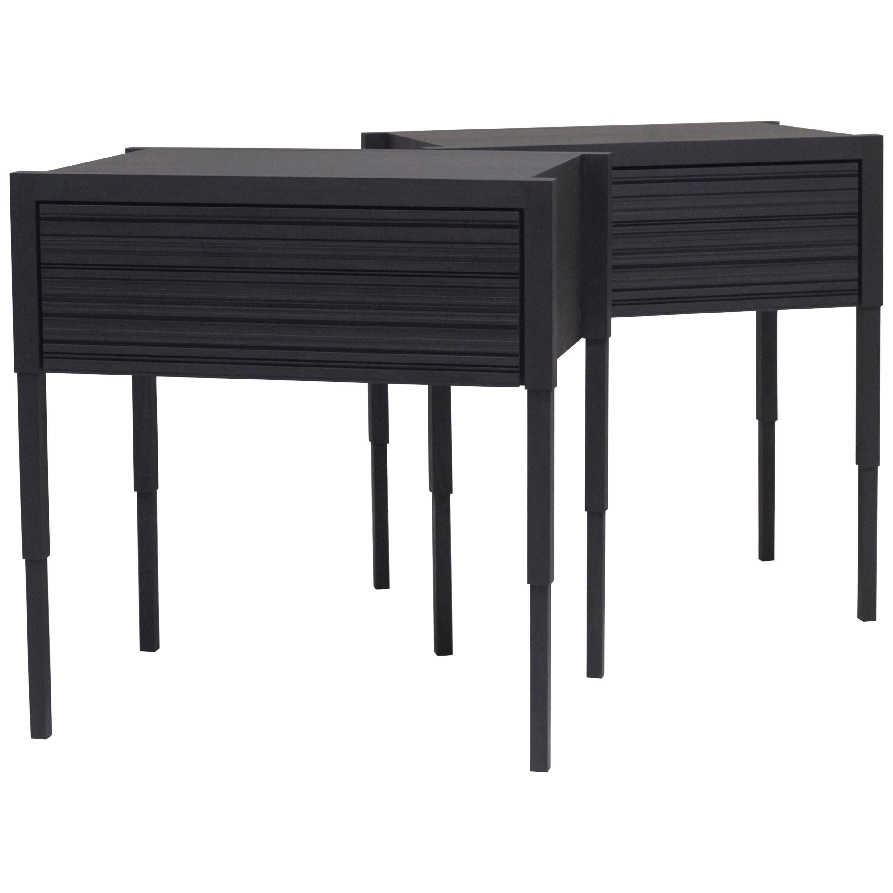Chicago Case Side Table in Blackened Walnut by May Furniture