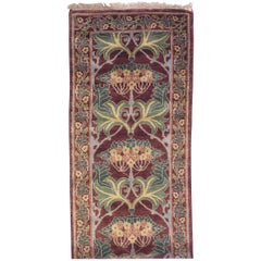 Maroon William Morris Art & Craft Design Runner