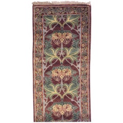 Maroon William Morris Art & Craft Design Runner