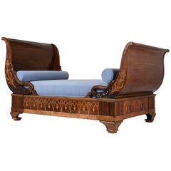 19th Century French Empire Sleigh Daybed