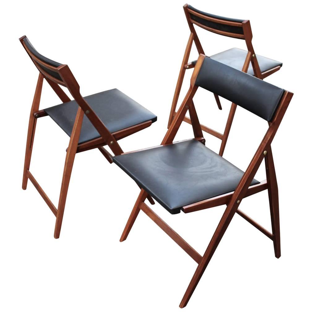 Gio Ponti a Set of Three Eden Folding Chairs, Model 320 , 1955 For Sale