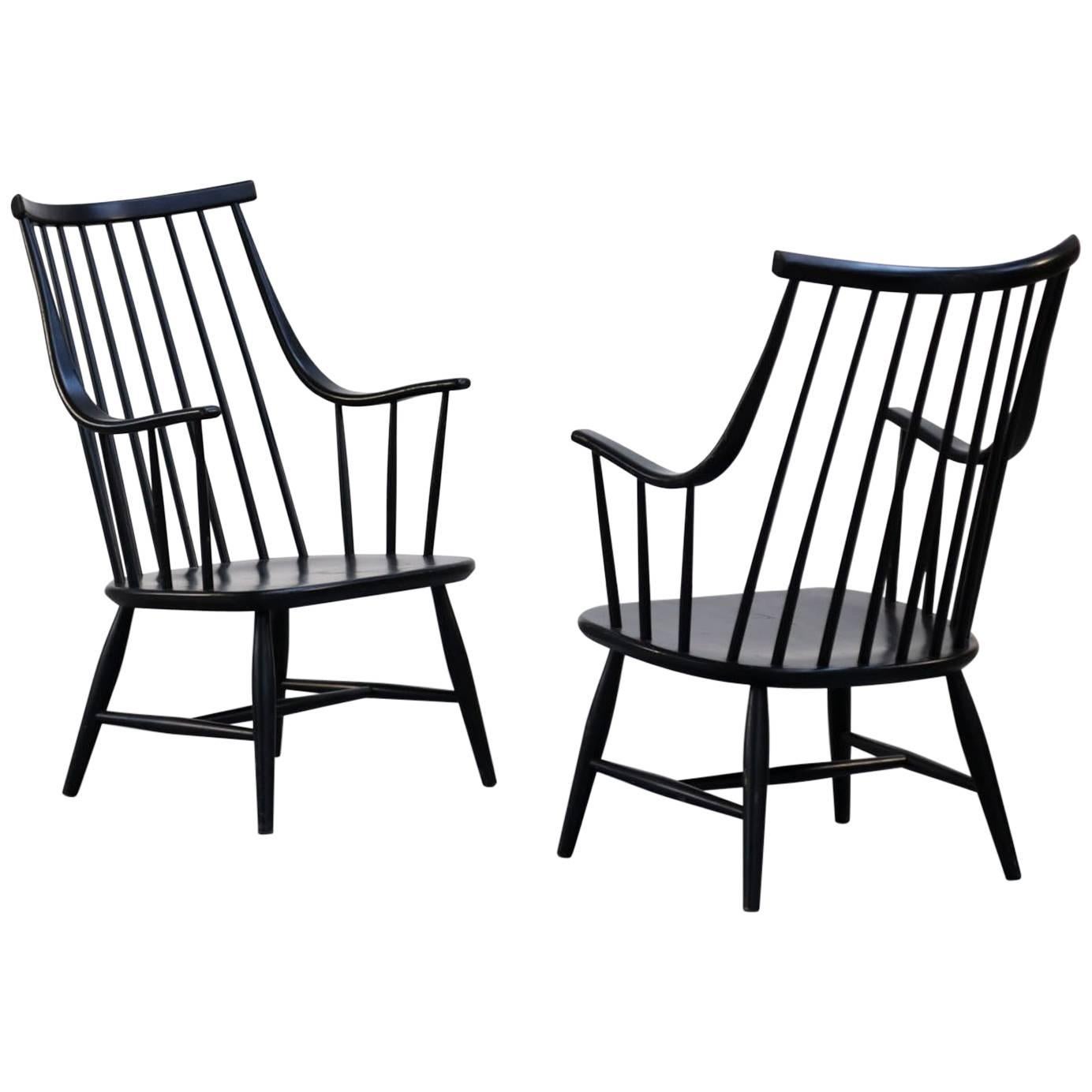 Pair of Lena Larsson Armchairs for Nesto Scandinavian  For Sale